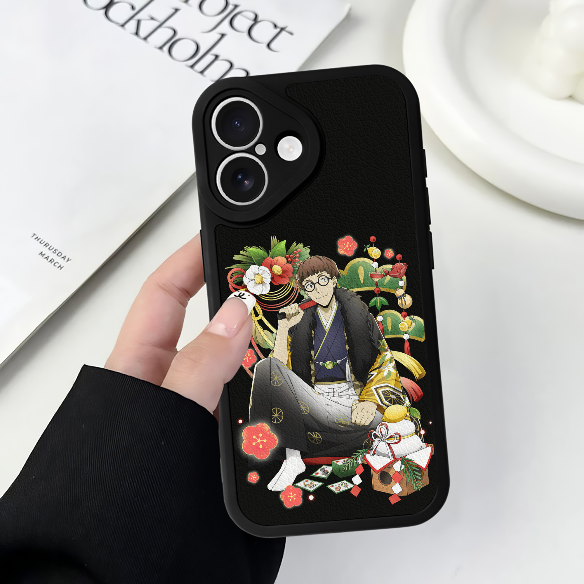 （画像用） 文豪ストレイドッグス Bungo Stray Dogs 【iPhone 16シリーズ対応】シリコンスマホケース（レザー調） 材質：シリコン
